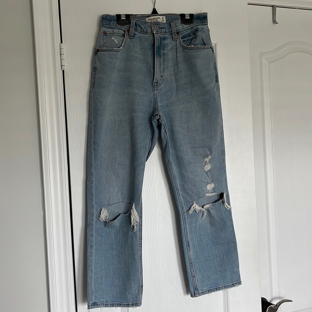 Abercrombie & Fitch The Ankle Straight Ultra High Rise Curve Love